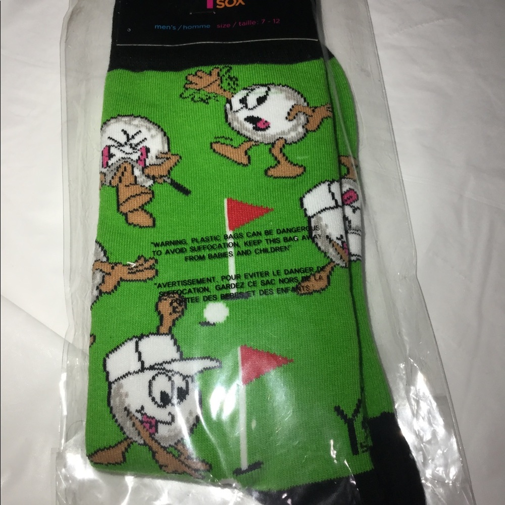 Yo Sox Putt And Pint - Funky Men's Crew Socks for Dress or Casual Wear Size 7-12